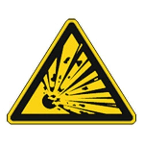 Schild Warnzeichen nach ISO 7010 - Warnung vor explosionsgefährlichen Stoffen - 320282 Gr. ca. 19cm x 16cm von HSK