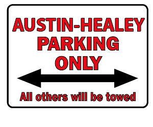 Schild aus Kunststoff - Austin Healey Parking Only - Gr. ca. 40 x 30 cm - 303069 von HSK