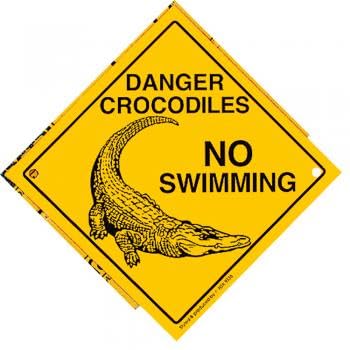 Schild mit Saugnäpfen - DANGER CROCODILES - 309136 - Gr. ca. 15 x 15 cm Schild mit Saugnäpfen - DANGER CROCODILES - 309136 - Gr. ca. 15 x 15 cm von HSK