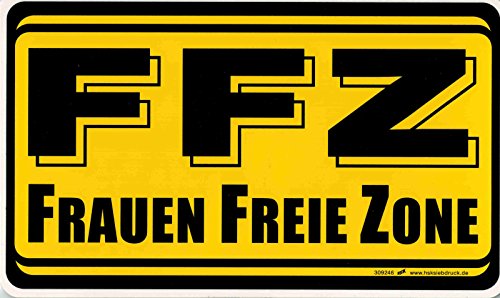 Spaß-Schild - FFZ - FRAUEN FREIE ZONE - 309246-25cm x 15cm von HSK