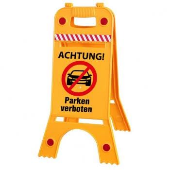 Warnaufsteller Dachaufsteller - ACHTUNG! Parken verboten - Gr. ca. 28 x 64cm - 308553-4 - beidseitige Beschriftung Warnaufsteller Dachaufsteller - ACHTUNG! Parken verboten - Gr. ca. 28 x 64cm - 308553-4 - beidseitige Beschriftung von HSK