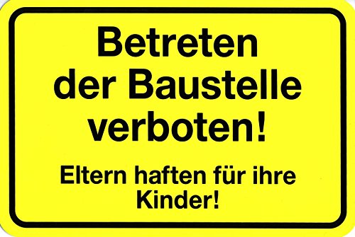 Warnschild - Betreten der Baustelle verboten - 308511 - Gr. 30x20cm von HSK