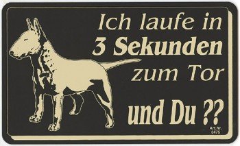 Warnschild - Ich laufe in 3 Sekunden zum Tor und Du? - 308475-25cm x 15 cm Warnschild - Ich laufe in 3 Sekunden zum Tor und Du? - 308475-25cm x 15 cm von HSK