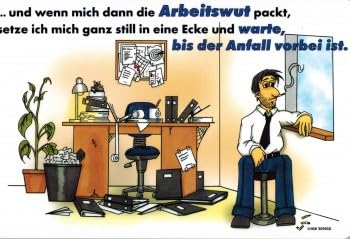 Witziges Schild - Wenn mich die Arbeitswut packt - 309230-30 x 20 cm - Arbeit Büro Job von HSK