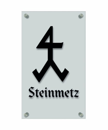 Zunftschild Handwerkerschild - Steinmetz - beschriftet auf edler Acryl-Kunststoff-Platte – 309432 Farbe schwarz von HSK