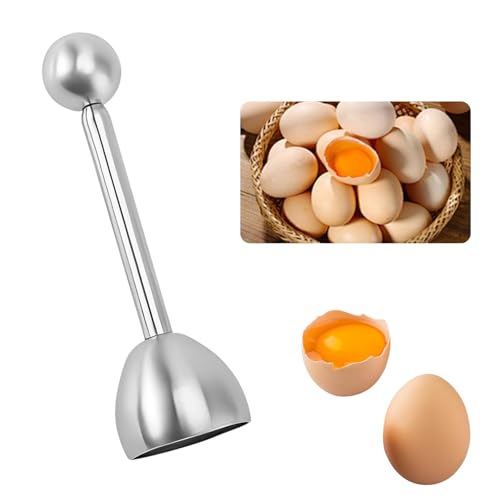 Eierköpfer Eieröffner Edelstahl, Eier Cutter Eierköpfer, Eier Cracker für Weiche Und Hartgekochte Eier Oder Rohe Eier, Werkzeug Zum Öffnen Von Eiern für Küche, Esszimmer, Bar von HSLPSM