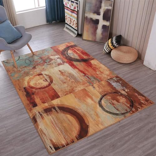 HSLUBI Teppiche Wohnzimmer, 160x230cm(63x90inch), Abstrakte Tinte, Home Waschbarer Teppich rutschfeste Unterseite,FüRs Wohnzimmer Schlafzimmer Und Das Kinderzimmer Moderner Designerteppich. von HSLUBI