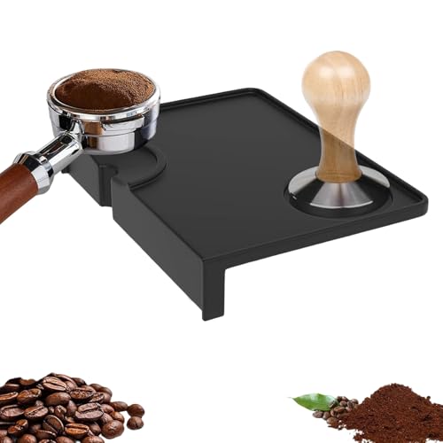 Tampermatte Silikon Espresso Tamper, Espresso Tampermatte mit Kantenschutz, Anti Rutsch Kaffee Tamping Matte, Anti-Rutsch und Wasserdicht Barista Matte, Ideales Siebträger Zubehö von HSLXBY