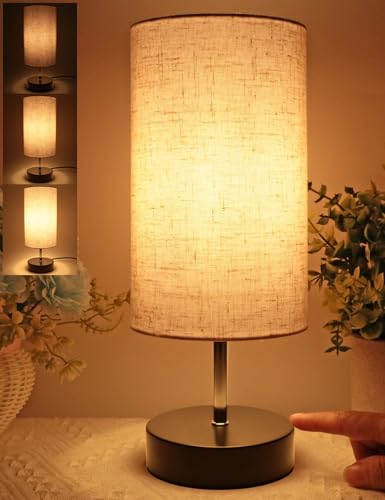 Nachttischlampe Touch Dimmbar, HSLighting 34.5cm Tischlampe Touch Dimmbare Glühbirne 3 Helligkeitsstufen Einstellbar Schreibtischlampe Tischleuchte für Nachttisch Schlafzimmer Lesen Wohnzimmem Bedside Nachttischlampe Touch Dimmbar, HSLighting 34.5cm Tischlampe Touch Dimmbare Glühbirne 3 Helligkeitsstufen Einstellbar Schreibtischlampe Tischleuchte für Nachttisch Schlafzimmer Lesen Wohnzimmem Bedside von HSLighting