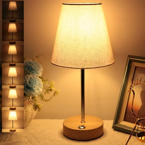 HSLighting Tischlampe Kabellos, LED Tischlampe akku Wiederaufladbar 3000mAh Nachttischlampe Stufenlos Touch Dimmbar Tragbare Tischleuchte Für Nachttisch Esszimmer Wohnzimmer Außenbereiche Outdoor von HSLighting