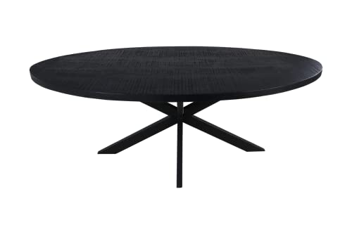 Esstisch Geraldton 180x100cm oval Mangoholz - schwarz Esstisch Geraldton 180x100cm oval Mangoholz - schwarz von HSM Collection