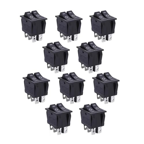 10PCS 3D6P-BLACK 31x25mm KCD8 16A 250V 20A 125V Double Light Switch Rocker Switch ON-OFF-ON KCD6 Boat Power Switch HSMXNEONJB 10PCS 3D6P-BLACK 31x25mm KCD8 16A 250V 20A 125V Double Light Switch Rocker Switch ON-OFF-ON KCD6 Boat Power Switch HSMXNEONJB von HSMXNEONJB