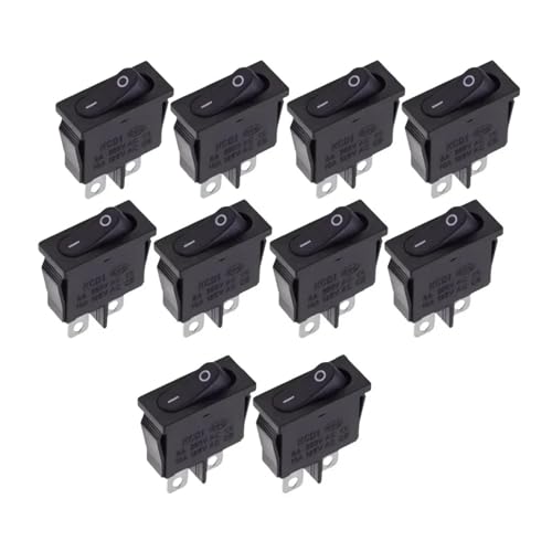 10Pcs 2D2P-BLACK 9x21mm KCD1-110 Black Thin Rocker Switch NO/OFF 2 Pin HSMXNEONJB 10Pcs 2D2P-BLACK 9x21mm KCD1-110 Black Thin Rocker Switch NO/OFF 2 Pin HSMXNEONJB von HSMXNEONJB