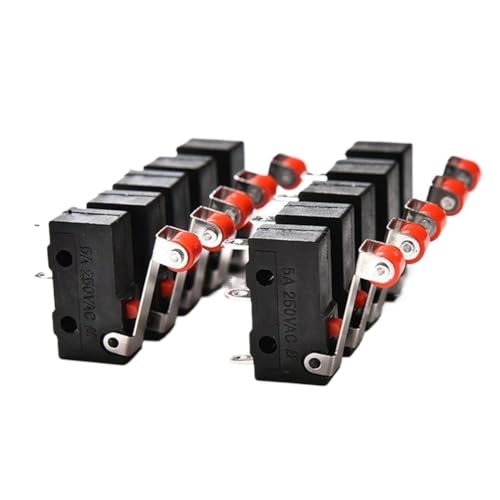 10Pcs 5A 125 250V SPDT 1NO 1NC Momentary Hinge Roller Lever Tact Switches 3 Pins KW11-N KW12 Reset Button HSMXNEONJB 10Pcs 5A 125 250V SPDT 1NO 1NC Momentary Hinge Roller Lever Tact Switches 3 Pins KW11-N KW12 Reset Button HSMXNEONJB von HSMXNEONJB