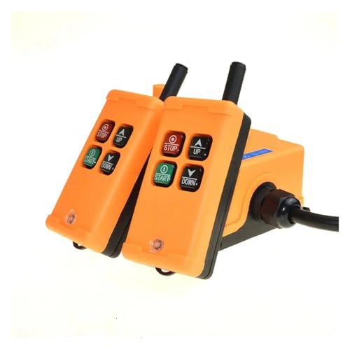 1PCS 220-230VAC HS-4 2 Tansmitters 4 Channels 1 Speed Control Hoist Crane Radio Remote Control System HSMXNEONJB von HSMXNEONJB
