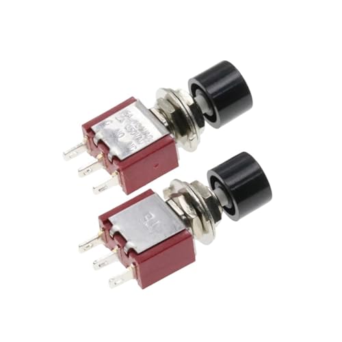 1PCS 3Pin C-NO-NC 6MM Momentary Automatic Push Button Switch ON-(ON) 2A 250VAC/5A 120VAC HSMXNEONJB(Nero) von HSMXNEONJB