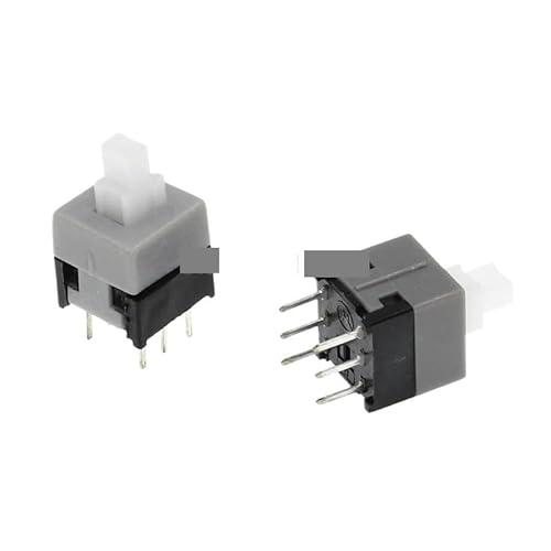 20 Stück 8,5 x 8,5 selbstsichernde Schalter, 8,5 x 8,5 mm, Verriegelungsschalter, 6-poliger Tastenschalter. HSMXNEONJB 20 Stück 8,5 x 8,5 selbstsichernde Schalter, 8,5 x 8,5 mm, Verriegelungsschalter, 6-poliger Tastenschalter. HSMXNEONJB von HSMXNEONJB