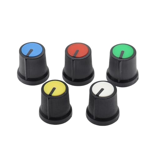 25PCS RED WH148 AG3 Potentiometer knob Cap AG3 knob for Diameter 6mm Plum Handle HSMXNEONJB(5 x 5 colours) von HSMXNEONJB