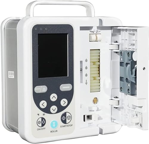 HSRG Veterinär-Infusionspumpe, Veterinär-elektronische Peristaltikpumpe Mit LCD-Display, Multifunktionaler Wiederaufladbarer Automatischer Akustischer Und Optischer Alarm, Mikropumpe Für Haustiere von HSRG