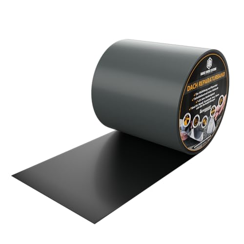 HSS® Dach Reparaturband, MicroSealant Klebstoff, effektiv, beständig und universell einsetzbar, wasserdichtes Klebeband, SKZ geprüft (Grau, 30cm Breite / 2,5m Länge) von HSS