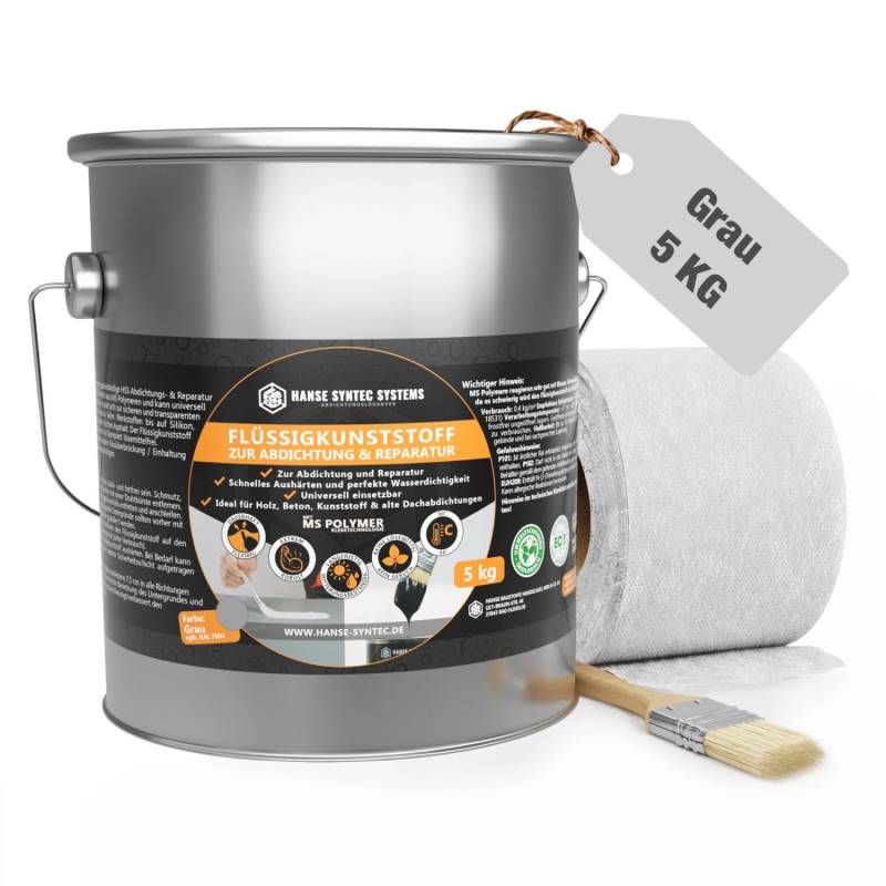 HSS Flüssigkunststoff Abdichtungs- und Reparatur-Set 5 kg Grau HSS Flüssigkunststoff Abdichtungs- und Reparatur-Set 5 kg Grau von HSS