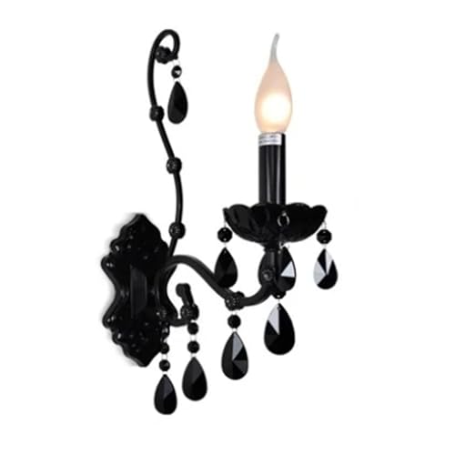 Moderne Kronleuchter Led Kronleuchter Kristall Kerze Amerikanisches Restaurant Schlafzimmer Retro Eisen Kerze Schwarz Kronleuchter Deckenleuchte Esszimmer zu Hause, Wohnzimmer Warmweiß, Illu von HSSYHGDS