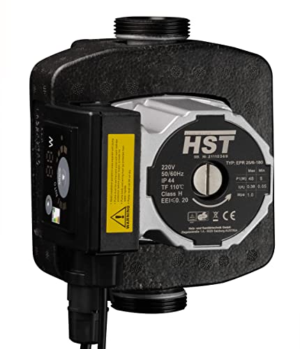 HST | Hocheffiziente Heizungspumpe | Umwälzpumpe | HST EPR 25-6/180 mm | Förderhöhe 6 Meter | Drehzahlregelung über PWM Signal von HST-AUSTRIA