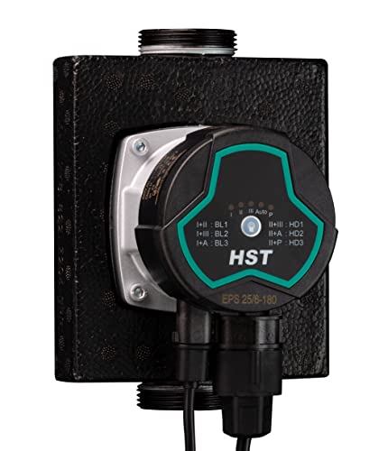 HST | Hocheffiziente Heizungspumpe | Umwälzpumpe | HST EPS 25-6/180 mm | Förderhöhe 6 Meter | Drehzahlregelung über PWM Signal von HST - Austria