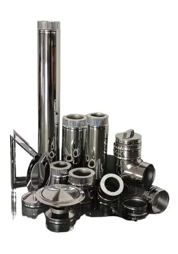 HST Ofenrohr Edelstahl doppelwandig 100 cm lang Pelletrohr Kaminrohr Rauch Isoliert 130 mm HST Ofenrohr Edelstahl doppelwandig 100 cm lang Pelletrohr Kaminrohr Rauch Isoliert 130 mm von HST Sicherheitstechnik
