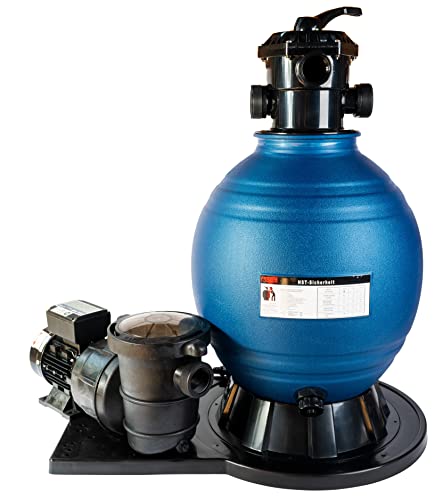 HST Profi Leis Sandfilteranlage 19 m3/Std, Poolfilter 1100 W | Erweiterbare Filterpumpe mit geringer Energieaufnahme zur Kostensenkung | Robuste Pool Pumpe mit Filter und Vorfilterfunktion von HST Sicherheitstechnik