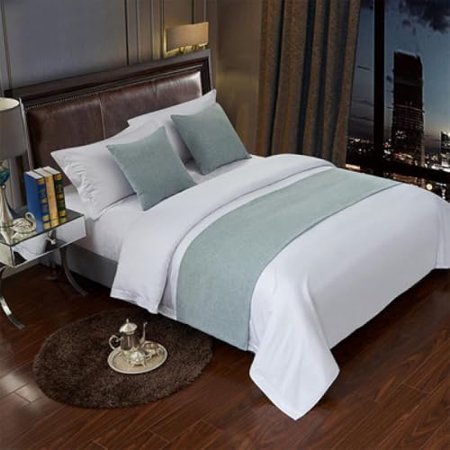 HSTANGKY Hotel Betttuch Bettläufer Einfache Überwürfe Schutz Moderne Tagesdecken Dekoration Home Schlafzimmer Bettdecke Weicher Bettabschluss Handtuch-Grey||50X210cm for 1.5m Bed von HSTANGKY