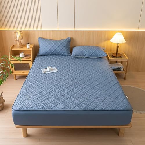 HSTANGKY Matratzenschoner Mit Tiefen Taschen Weiche Atmungsaktive Matratzenauflage Einfach Anzubringendes Spannbettlaken Atmungsaktiver Matratzenschoner-Blue||Single 35x79inch HSTANGKY Matratzenschoner Mit Tiefen Taschen Weiche Atmungsaktive Matratzenauflage Einfach Anzubringendes Spannbettlaken Atmungsaktiver Matratzenschoner-Blue||Single 35x79inch von HSTANGKY