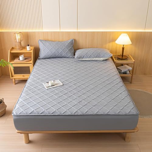HSTANGKY Matratzenschoner Mit Tiefen Taschen Weiche Atmungsaktive Matratzenauflage Einfach Anzubringendes Spannbettlaken Atmungsaktiver Matratzenschoner-Gray||Double 47x79inch HSTANGKY Matratzenschoner Mit Tiefen Taschen Weiche Atmungsaktive Matratzenauflage Einfach Anzubringendes Spannbettlaken Atmungsaktiver Matratzenschoner-Gray||Double 47x79inch von HSTANGKY