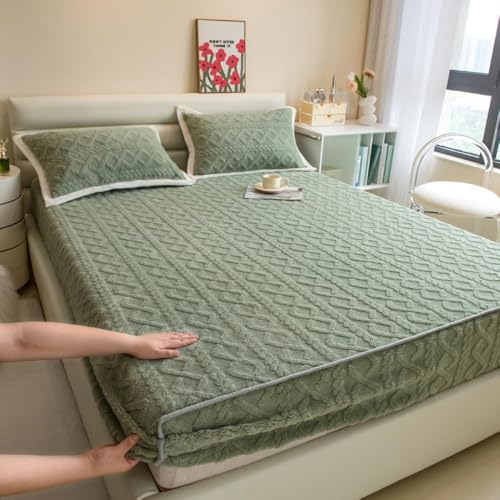 HSTANGKY Verdickter Elastischer Matratzenschoner Hautfreundliche Staubdichte Matratzenauflage Atmungsaktive Matratzenauflage Aus Stoff Einfach Anzubringendes Spannbettlaken-Green||Double 47x79in HSTANGKY Verdickter Elastischer Matratzenschoner Hautfreundliche Staubdichte Matratzenauflage Atmungsaktive Matratzenauflage Aus Stoff Einfach Anzubringendes Spannbettlaken-Green||Double 47x79in von HSTANGKY