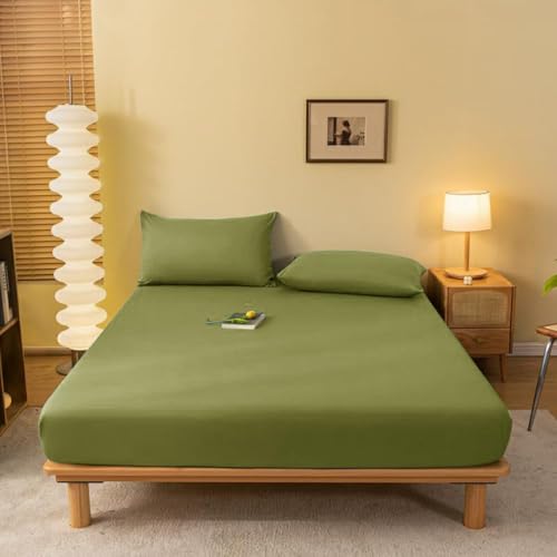 HSTANGKY Weicher Bequemer Matratzenschoner Spannbettlaken Mit Tiefen Taschen Einfarbige Spannbettlakenauflage Maschinenwaschbares Bettzubehör-Green||Double:47x79inch HSTANGKY Weicher Bequemer Matratzenschoner Spannbettlaken Mit Tiefen Taschen Einfarbige Spannbettlakenauflage Maschinenwaschbares Bettzubehör-Green||Double:47x79inch von HSTANGKY