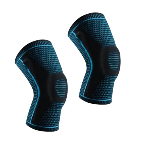 HSTWODE 1 Stück Kniestütze, Knieschützer für Laufen, Meniskusriss, Arthritis, Gelenkschmerzlinderung, Erholung, Atmungsaktiv Material für Herren/Damen (Blau, 2XL) von HSTWODE