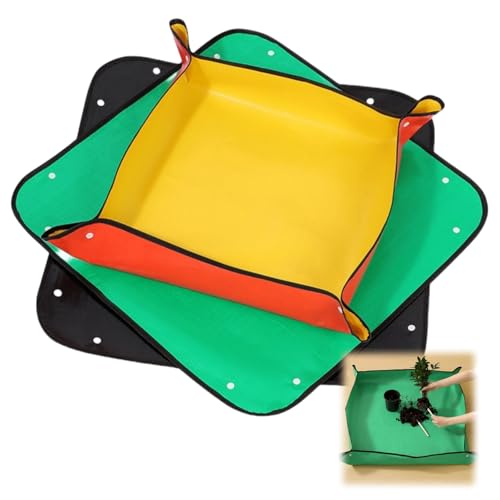 HSTWODE 1Stück Pflanzmatte,150x100cm Umtopfmatte,Faltbare Pflanzenmatte, wasserdichte Gartenmatte Pflanzmatte, Gartenmatte,wasserdichte Pflanzen-Umtopfmatte Für Den Innenbereich (je 1 von 3 Farben) von HSTWODE