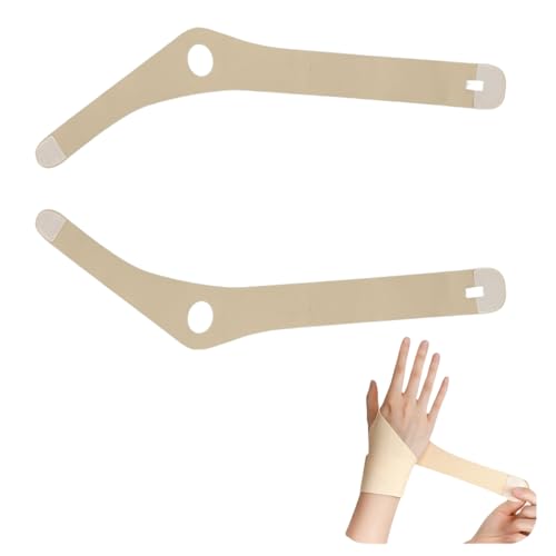 HSTWODE 2 Stück Handgelenkbandage, elastische verstellbare Handgelenkbandage, Schmerzlinderung am Handgelenk linke und rechte Hand (Hautfarbe) von HSTWODE