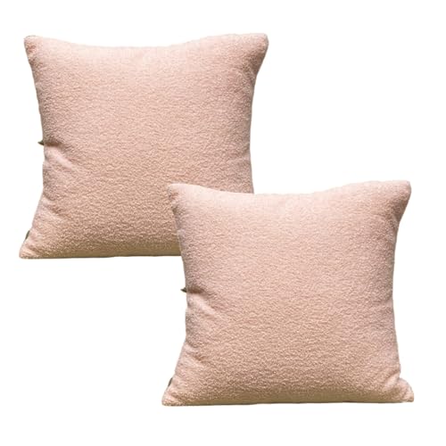 HSTWODE 2er Set Dekorativer Couch-Kissenbezug Weihnachten Kissenbezug 45×45cm kuschelkissen Boho Deko Kissen Flauschig für Stuhl, Sofa, Schlafzimmer, Wohnzimmer, Heimdekoration (Rosa) von HSTWODE
