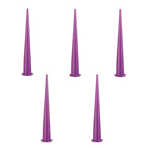 HSTWODE 5 Stück Glasdüse Dichtungsverlängerung ，Düsenapplikator Abgewinkeltes Kit， Zubehör Spitze Rohrkappe,Silikonspitzen Silikondüsen Abdichten Düsen Ersatz (Lila Düse (30cm lang)) von HSTWODE