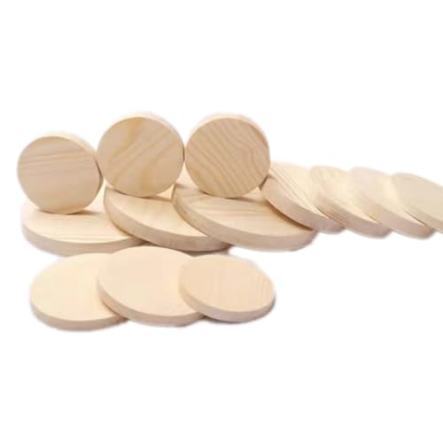 HSTWODE Holzscheibe rund, Holz Log Scheiben, Naturholz Baumscheiben, Durchmesser 10 bis 30 cm, geeignet für Bastelarbeiten, Malerei. (20 Stück 15cm) von HSTWODE