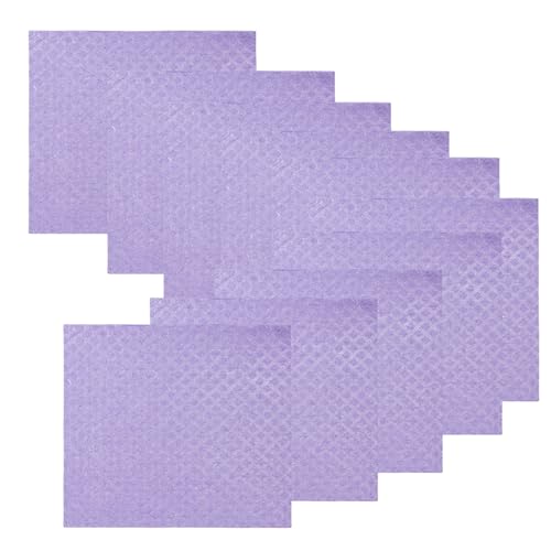 HSTWODE Spüllappen 10er Pack,Abwaschlappen Küche, Saugfähiger & Geruchloser,Wiederverwendbare Alternative Zu Papiertüchern (Violett) von HSTWODE