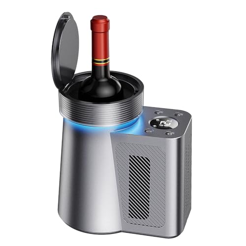 Elektrischer Weinkühler, Weinkühler Eimer für 750ml Rot-/Weißwein oder etwas Champagner, tragbarer Einzelflaschenkühler für Kühler halten bis zu 24h kalt Elektrischer Weinkühler, Weinkühler Eimer für 750ml Rot-/Weißwein oder etwas Champagner, tragbarer Einzelflaschenkühler für Kühler halten bis zu 24h kalt von HSTYAIG