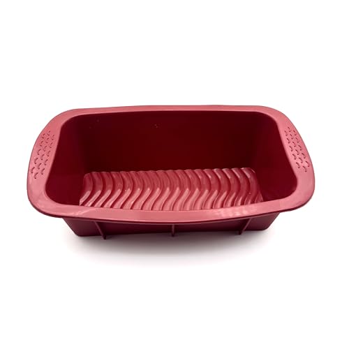 HSU'S 25 cm Platin-Silikon-Kuchenbrotform, BPA-frei, antihaftbeschichtet, leicht zu lösen Silikon-Kastenform, 25 cm, Toastbrot-Backform, von HSU'S