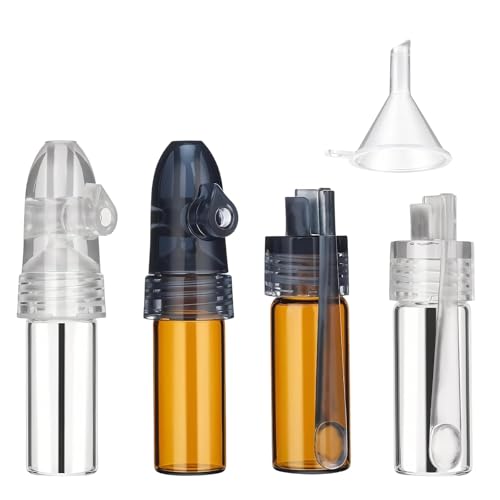 HSUYUN 4 Stück Dosierer Pulver, Braun Weiß Dosierer Pulver, Glas Gewürzpulver Dosierer Werkzeug, Ausgestattet mit Einem Kleinen Trichter, Geeignet für Outdoor, Camping, Reisen HSUYUN 4 Stück Dosierer Pulver, Braun Weiß Dosierer Pulver, Glas Gewürzpulver Dosierer Werkzeug, Ausgestattet mit Einem Kleinen Trichter, Geeignet für Outdoor, Camping, Reisen von HSUYUN
