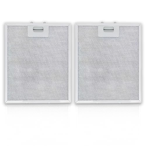 HSUYUN Abzugshaube Filter, 2 Stück Metallfilter Dunstabzugshaube 260 x 320 x 9 mm, 5 Lagiges Aluminiumlegierung Filter für Restaurantabzugshauben Silber, für Küchenabzugshauben von HSUYUN