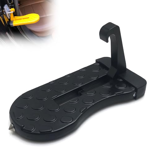 HSXDTK Klappbarer Auto Türpedal für Vw Beetle Convertible (A5), Türstufe Trittbretter mit U Haken Verriegelung, Autotürstufe zum Autodach,B/Black von HSXDTK