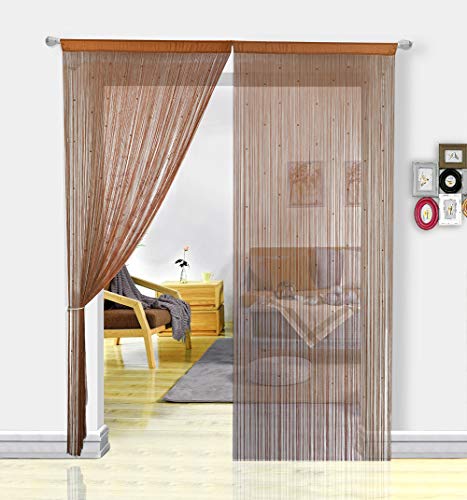 HSYLYM, Perlenvorhang für Türen, Wohnzimmer, als Raumteiler oder Dekoration, Coffee, 90x245cm von HSYLYM