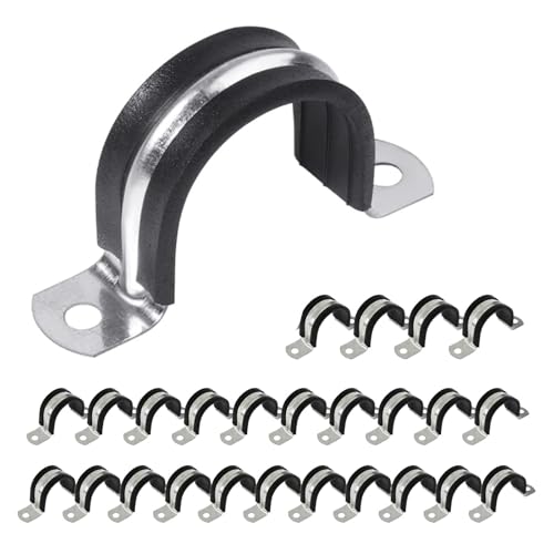 25 Stück U-Rohrschellen,18 mm Klemmschellen 304 Edelstahl-Rohrschelle mit U-Rohr-Schelle mit Gummi Gepolstert,Schlauchverschluss für Rohr Leitung oder Drahtseil 25 Stück U-Rohrschellen,18 mm Klemmschellen 304 Edelstahl-Rohrschelle mit U-Rohr-Schelle mit Gummi Gepolstert,Schlauchverschluss für Rohr Leitung oder Drahtseil von HSYTEK