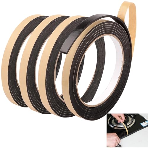 HSYTEK 4 Stück Ceranfeld Dichtungsband Selbstklebend,2m Dichtband für Küchenherd,10mm*2mm Dichtungsband Abdichtungsband für Glaskeramikkochfelder und zum Abstauben von Fenstern HSYTEK 4 Stück Ceranfeld Dichtungsband Selbstklebend,2m Dichtband für Küchenherd,10mm*2mm Dichtungsband Abdichtungsband für Glaskeramikkochfelder und zum Abstauben von Fenstern von HSYTEK